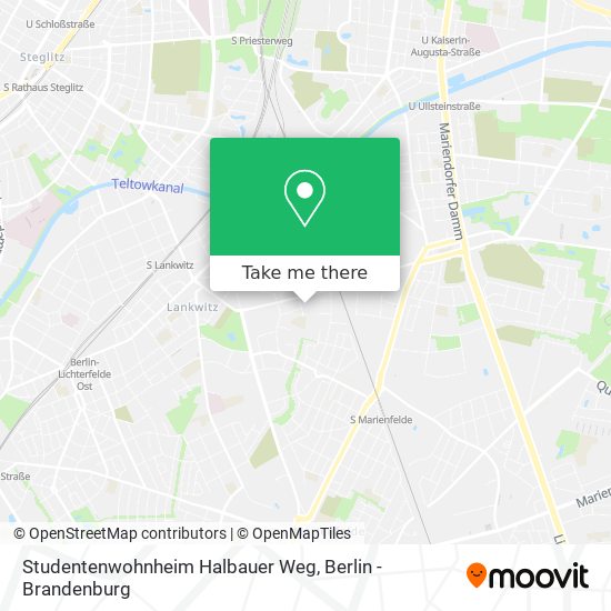 Карта Studentenwohnheim Halbauer Weg