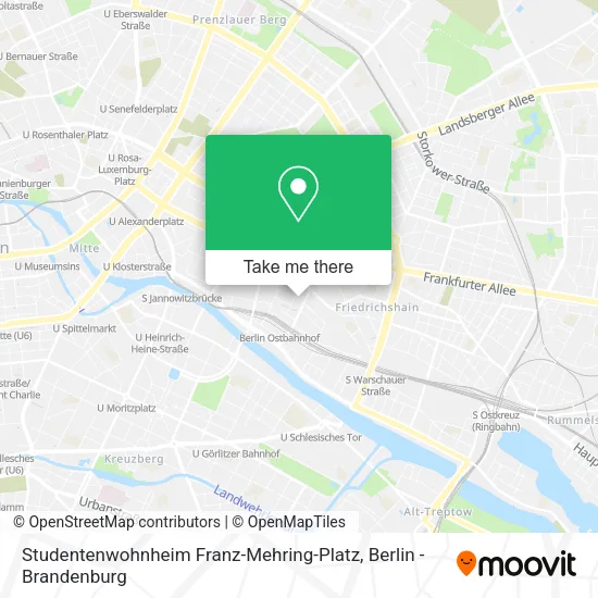 Карта Studentenwohnheim Franz-Mehring-Platz