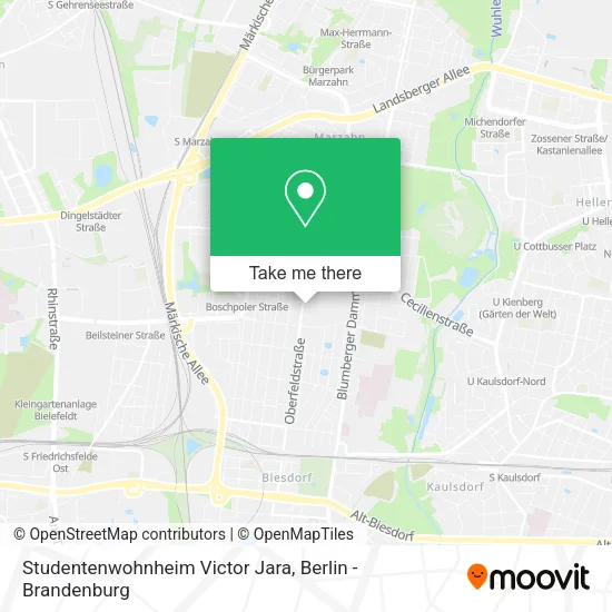 Карта Studentenwohnheim Victor Jara