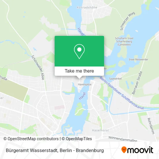 Карта Bürgeramt Wasserstadt