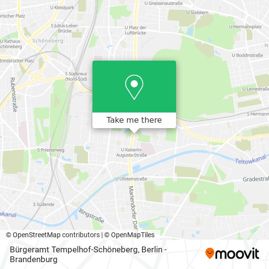 Карта Bürgeramt Tempelhof-Schöneberg
