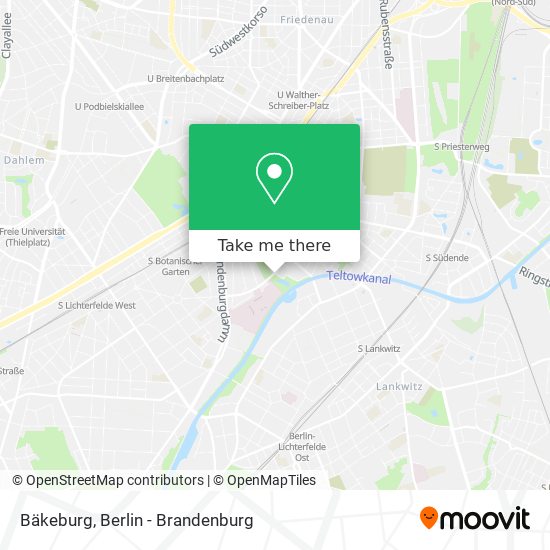 Bäkeburg map