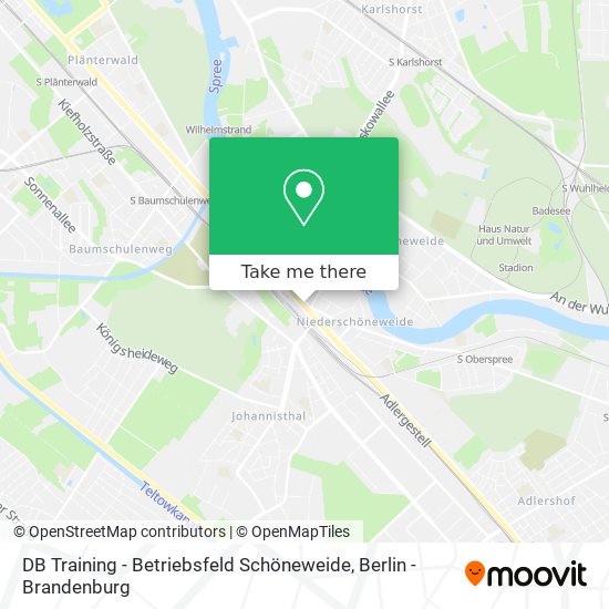 Карта DB Training - Betriebsfeld Schöneweide