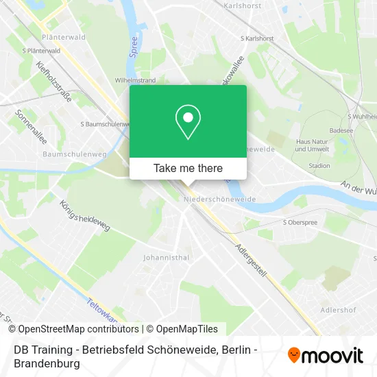 DB Training - Betriebsfeld Schöneweide map