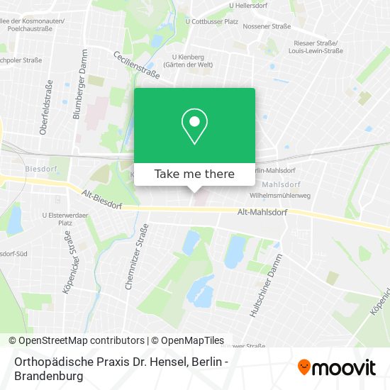 Orthopädische Praxis Dr. Hensel map