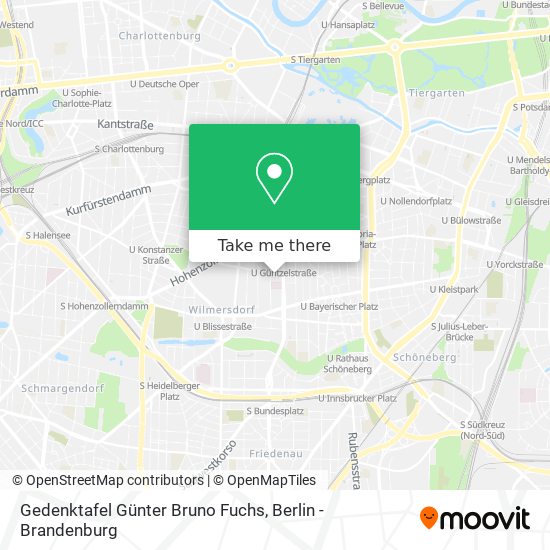 Карта Gedenktafel Günter Bruno Fuchs