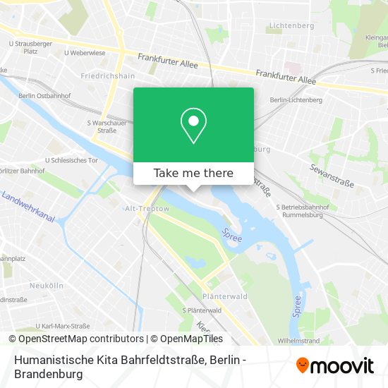 Карта Humanistische Kita Bahrfeldtstraße