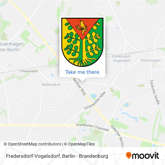 Fredersdorf-Vogelsdorf map