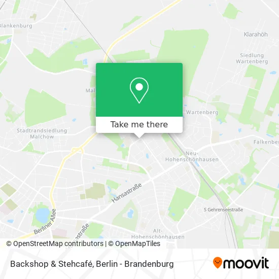 Карта Backshop & Stehcafé