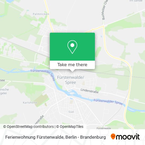 Карта Ferienwohnung Fürstenwalde