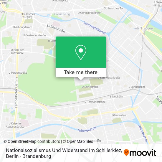 Nationalsozialismus Und Widerstand Im Schillerkiez map