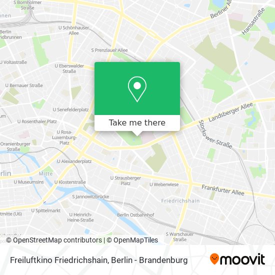 Freiluftkino Friedrichshain map