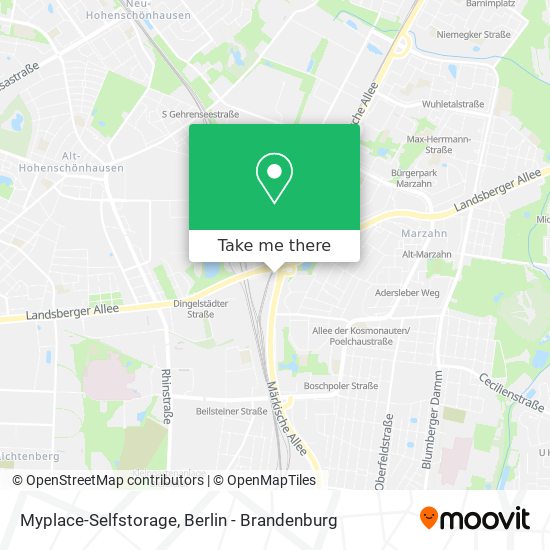 Myplace-Selfstorage map