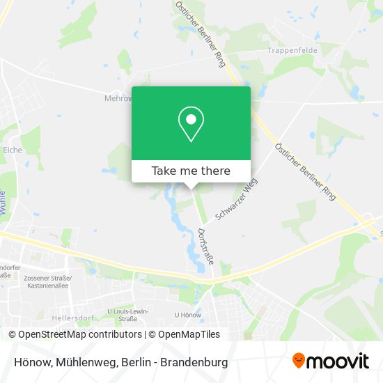 Hönow, Mühlenweg map