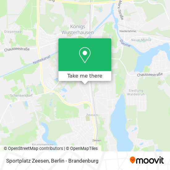 Sportplatz Zeesen map