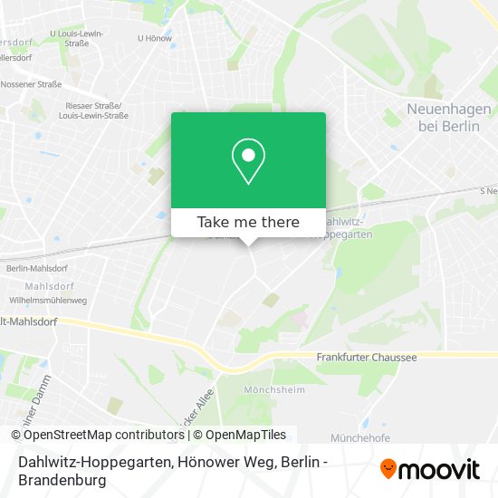 Dahlwitz-Hoppegarten, Hönower Weg map