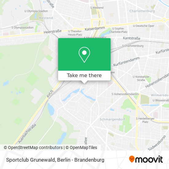 Карта Sportclub Grunewald