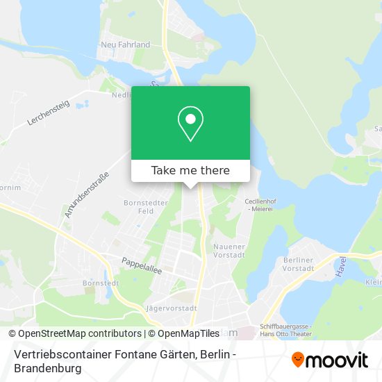 Карта Vertriebscontainer Fontane Gärten
