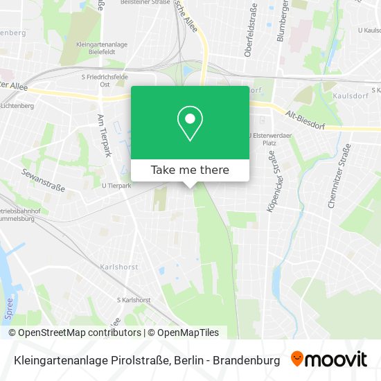 Kleingartenanlage Pirolstraße map