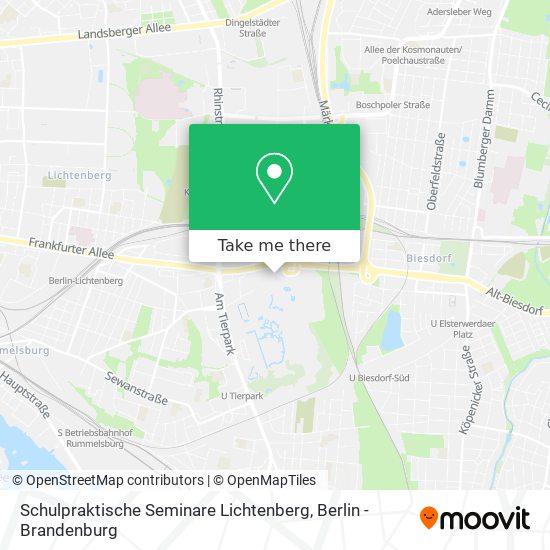 Schulpraktische Seminare Lichtenberg map