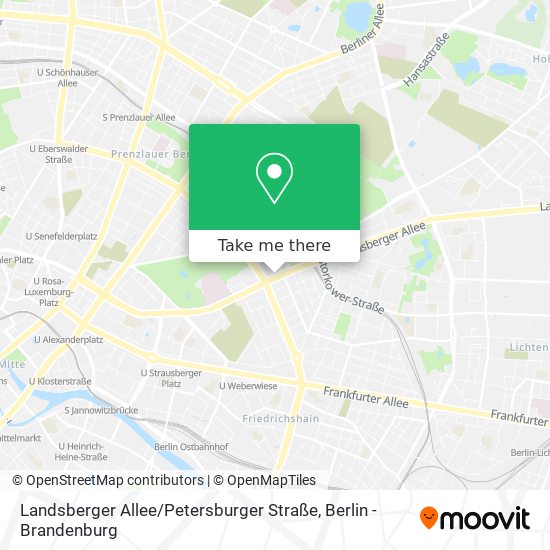 Карта Landsberger Allee / Petersburger Straße