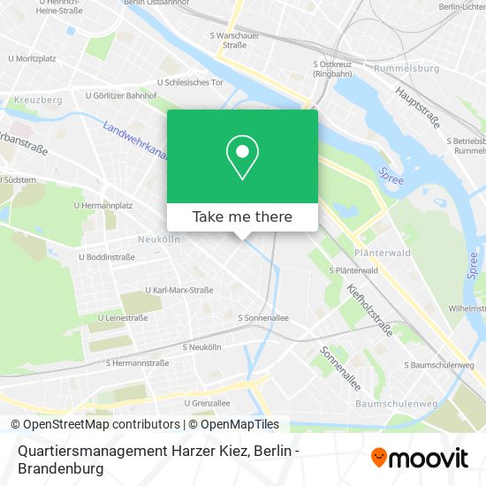 Quartiersmanagement Harzer Kiez map