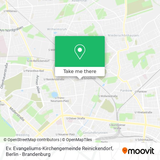 Ev. Evangeliums-Kirchengemeinde Reinickendorf map
