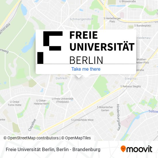 Карта Freie Universität Berlin