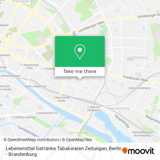 Карта Lebensmittel Getränke Tabakwaren Zeitungen