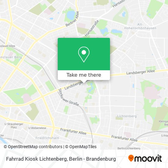 Fahrrad Kiosk Lichtenberg map