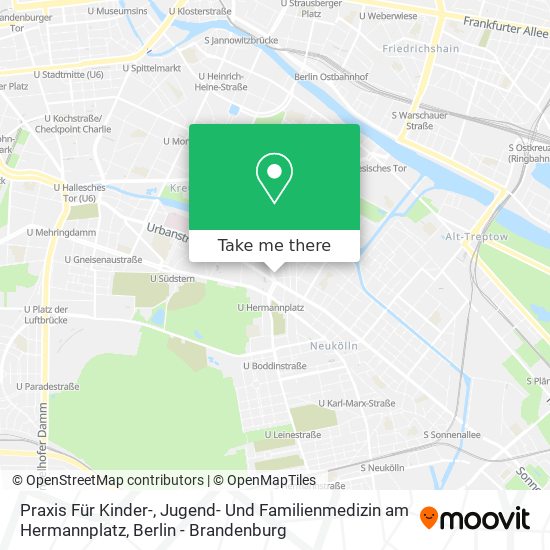 Praxis Für Kinder-, Jugend- Und Familienmedizin am Hermannplatz map