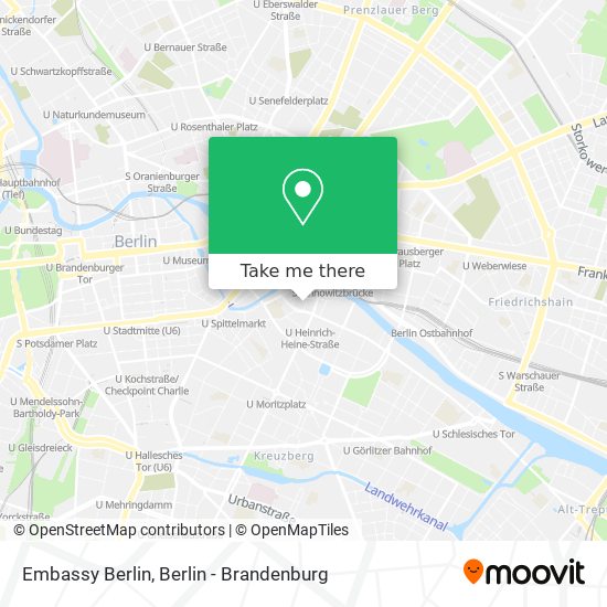 Embassy Berlin map
