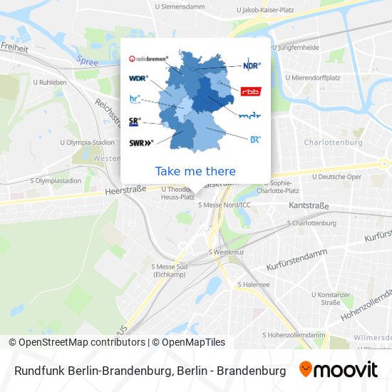 Rundfunk Berlin-Brandenburg map