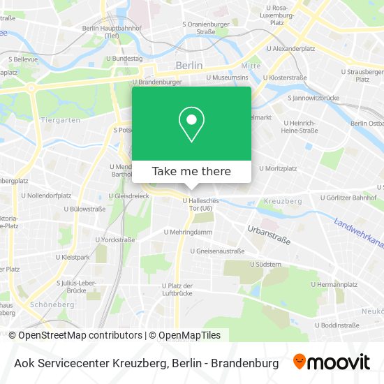 Карта Aok Servicecenter Kreuzberg