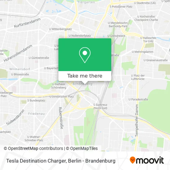 Карта Tesla Destination Charger