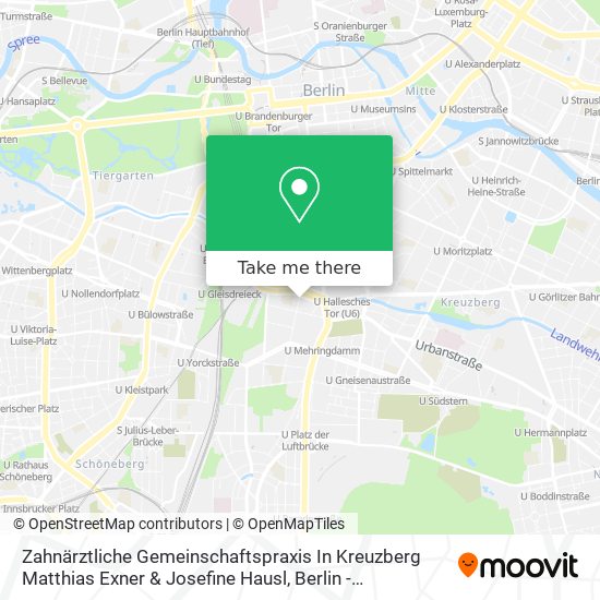 Карта Zahnärztliche Gemeinschaftspraxis In Kreuzberg Matthias Exner & Josefine Hausl
