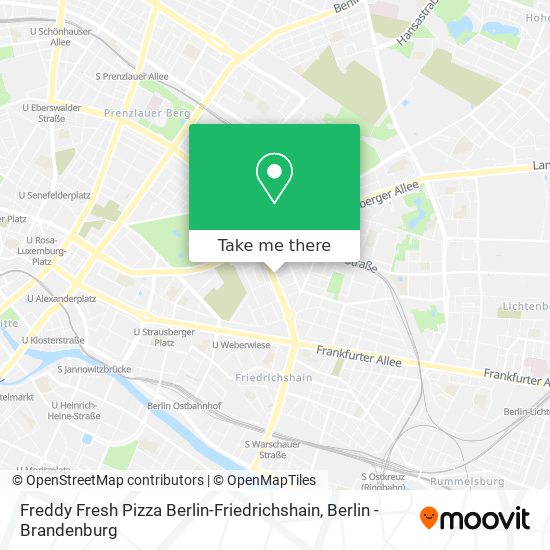 Freddy Fresh Pizza Berlin-Friedrichshain map