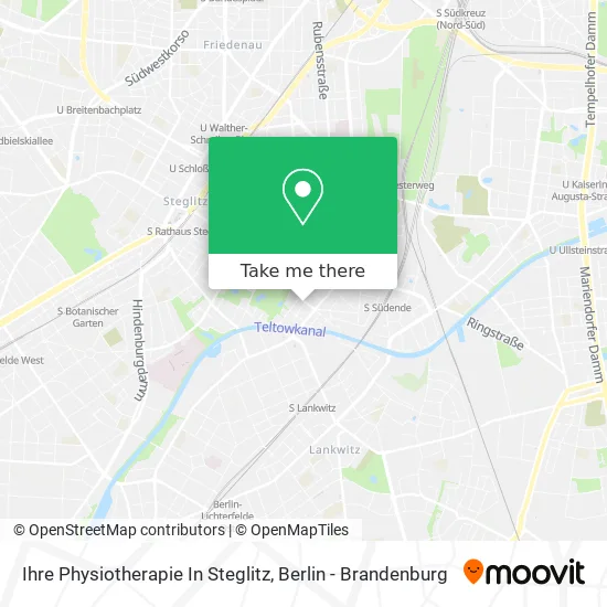 Карта Ihre Physiotherapie In Steglitz