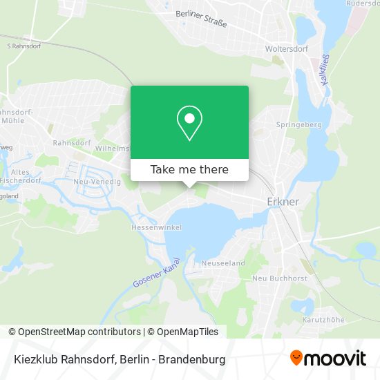 Kiezklub Rahnsdorf map