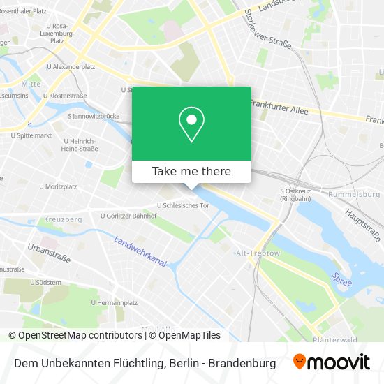 Dem Unbekannten Flüchtling map