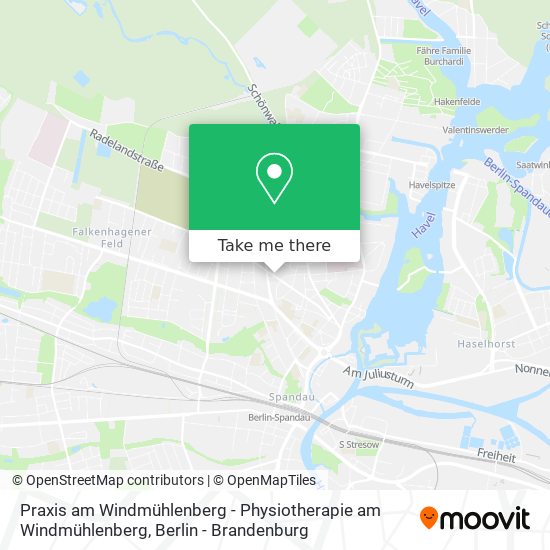 Praxis am Windmühlenberg - Physiotherapie am Windmühlenberg map