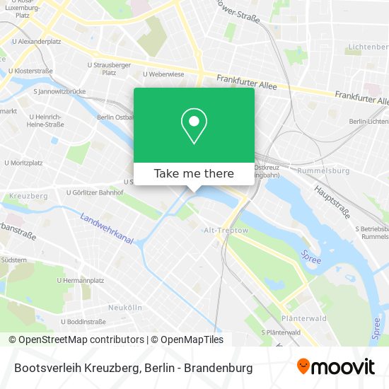 Bootsverleih Kreuzberg map