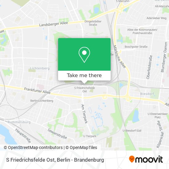 Карта S Friedrichsfelde Ost
