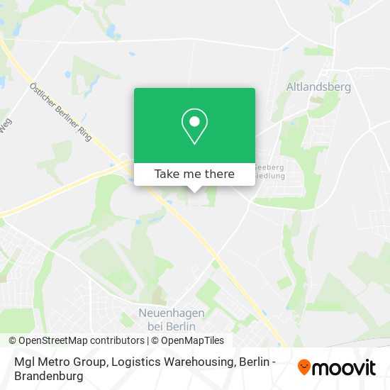 Карта Mgl Metro Group, Logistics Warehousing