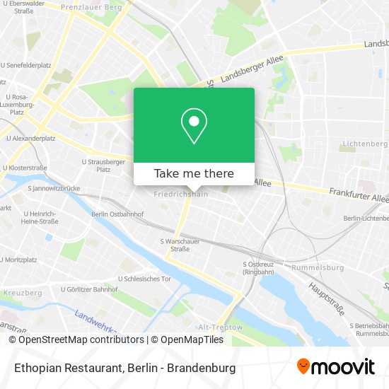 Ethopian Restaurant map