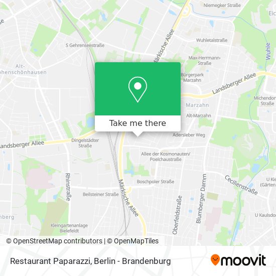 Карта Restaurant Paparazzi