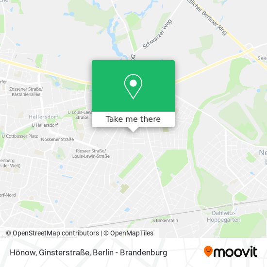 Hönow, Ginsterstraße map