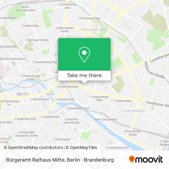 Bürgeramt Rathaus Mitte map