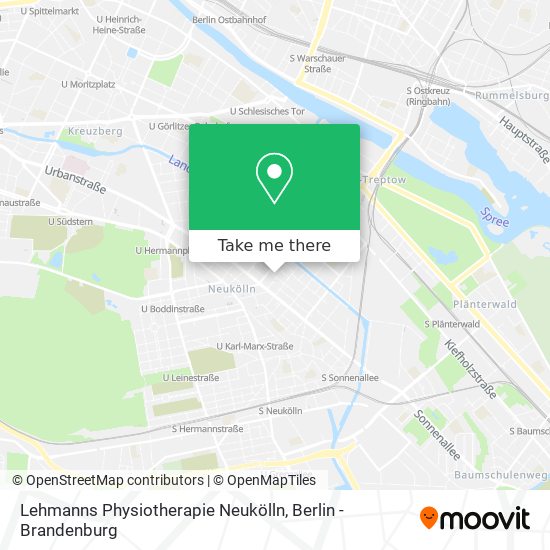 Карта Lehmanns Physiotherapie Neukölln