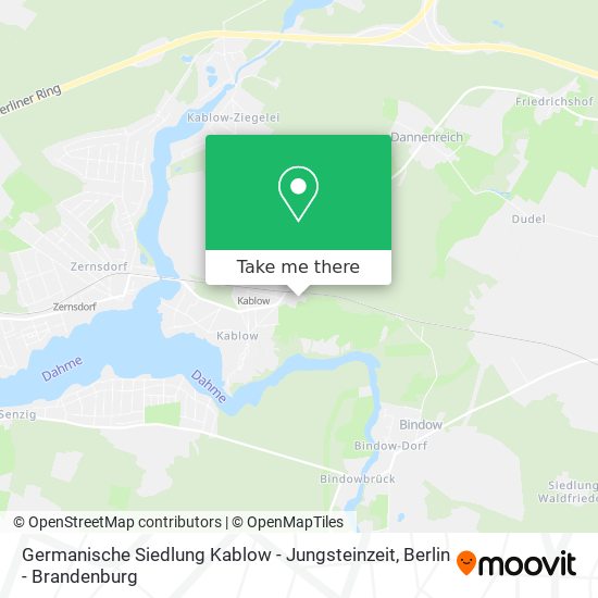 Germanische Siedlung Kablow - Jungsteinzeit map